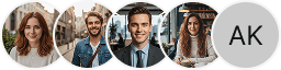 Multiple investor profile avatars on Firm Vestholm trading review block